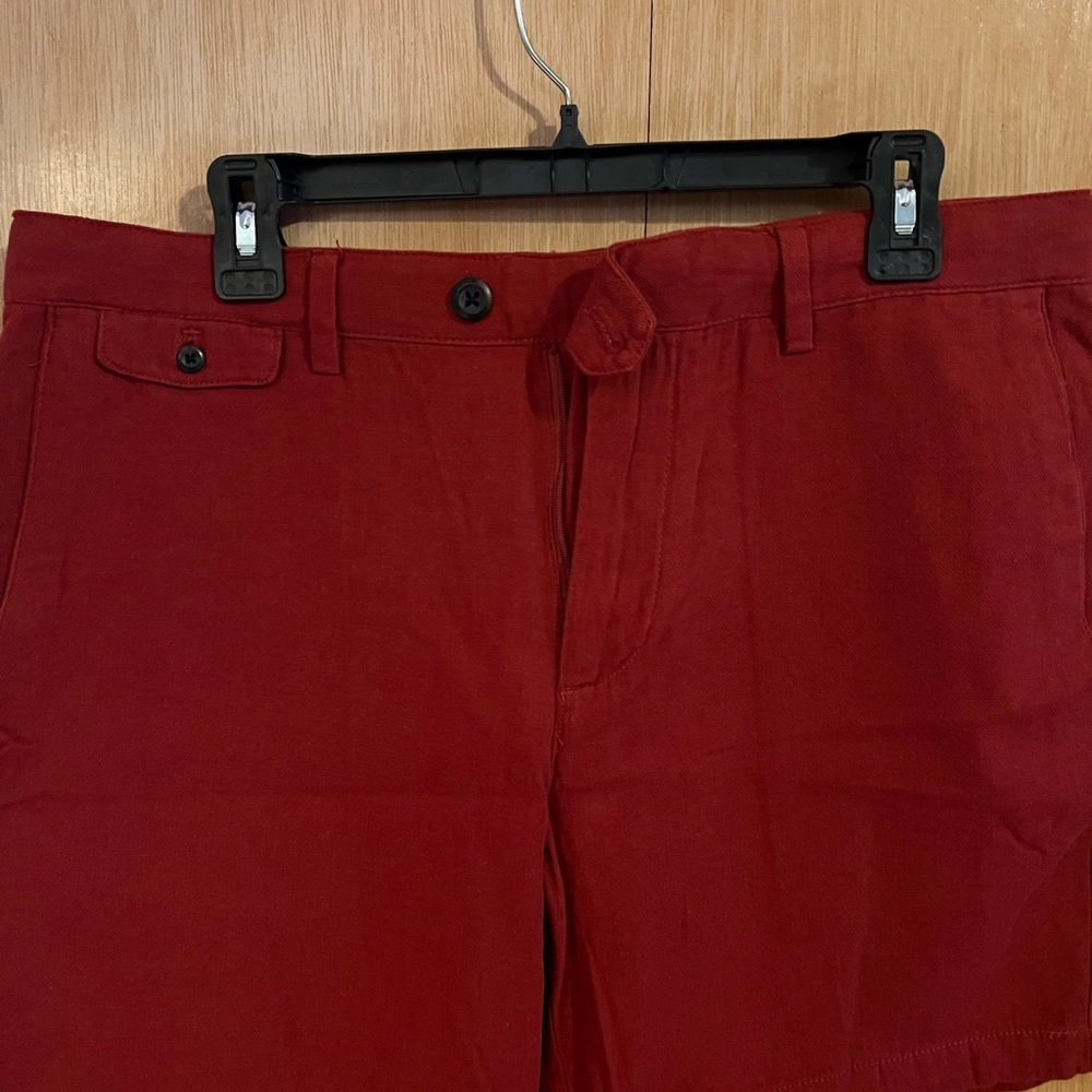 Banana Republic Men's Bold Red Flat Front Shorts